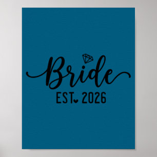 Affiche Mariée est 2026 mariée et marié 2026 correspondant