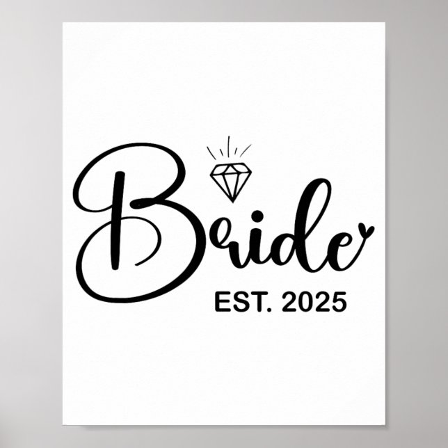 Affiche Mariée Est. Bache de la fête de la mariée Mariage  (Devant)