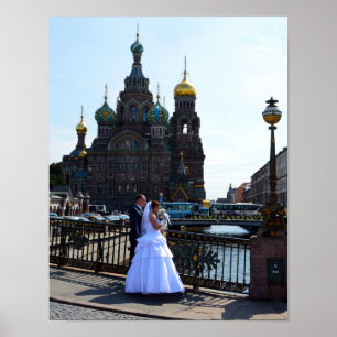 Affiche Mariée et chambre à Saint-Pétersbourg, Russie, Egl