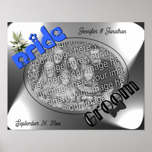 Affiche Mariée Et GroomFrame Créez Votre Propre Photo (Devant)