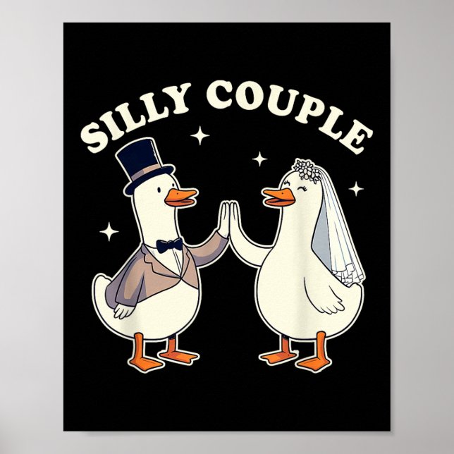 Affiche Mariée et marié Silly Goose Mariage Enterrement de (Devant)