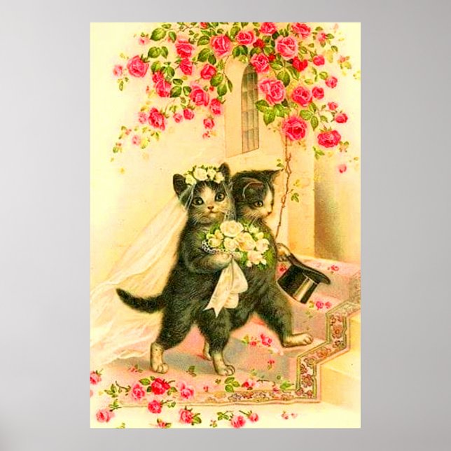Affiche mariée et mariée chaton (Devant)