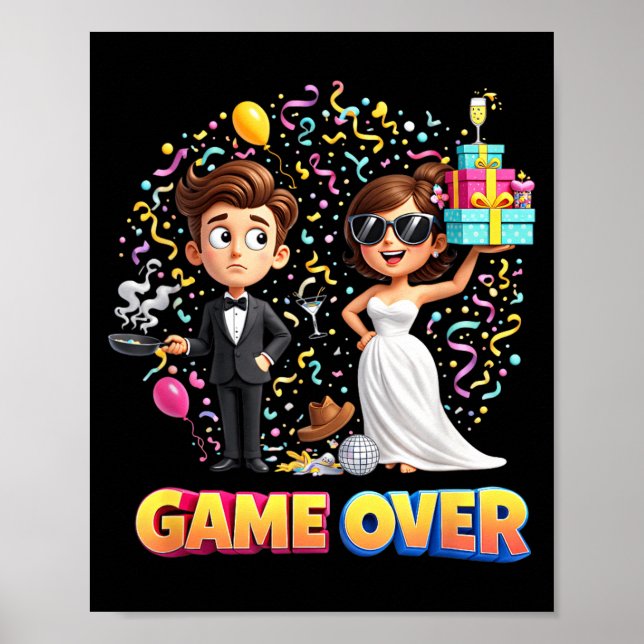 Affiche Mariée groom mariée mariage célibataire (Devant)