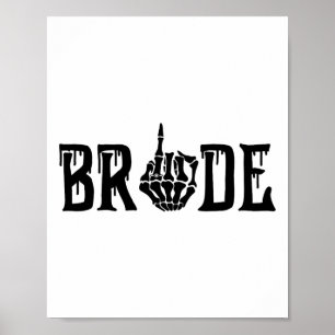 Affiche Mariée Groom Skeleton main Halloween Mariage Bache