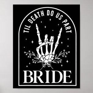 Affiche Mariée Groom Skeleton Rock Couples Mariage Hal