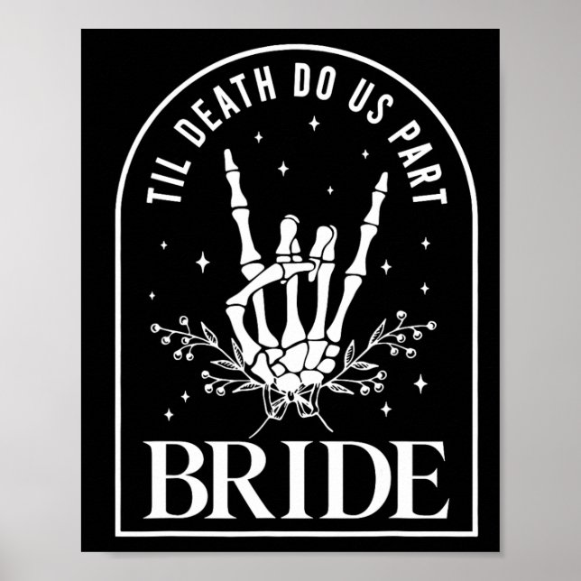 Affiche Mariée Groom Skeleton Rock Couples Mariage Hal (Devant)
