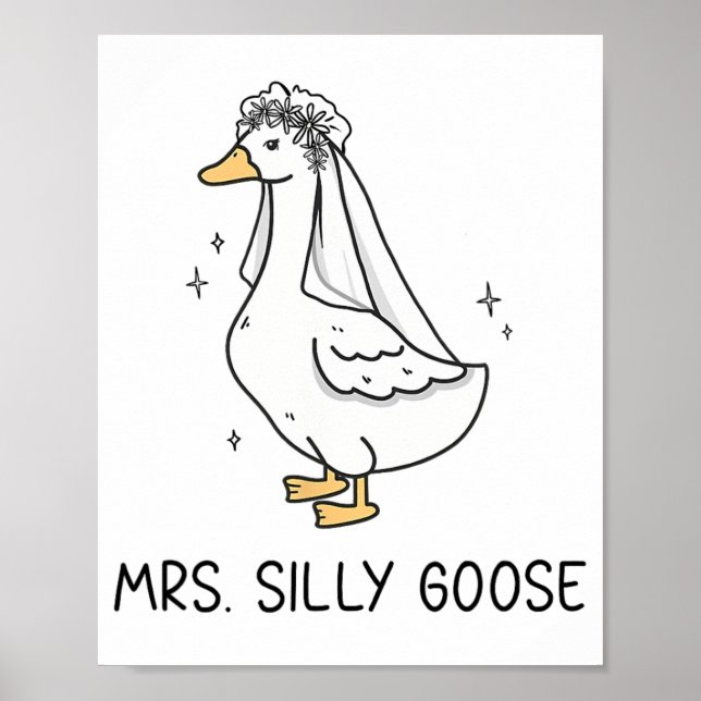 Affiche Mariée Mariage Silly Bride Goose Gettin' Loos (Devant)
