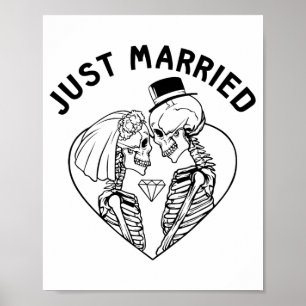 Affiche Mariée mariée mariée mariée mariée Skeleton Couple