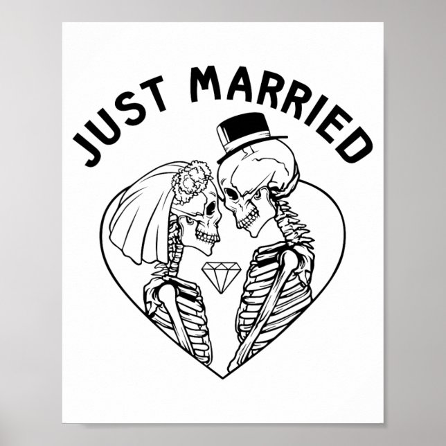 Affiche Mariée mariée mariée mariée mariée Skeleton Couple (Devant)