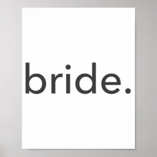 Affiche Mariée minimaliste. Minimaliste
