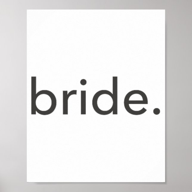 Affiche Mariée minimaliste. Minimaliste  (Devant)