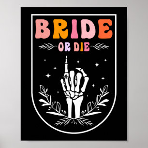 Affiche Mariée Ou Mort Retro Halloween Super Bachelorette