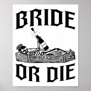 Affiche Mariée ou Morte Mariée squelette Squad Gothique Ba