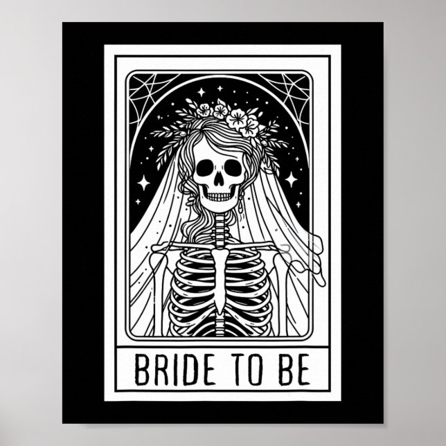 Affiche Mariée pour être gothique Skeleton Tarot Card Bach (Devant)