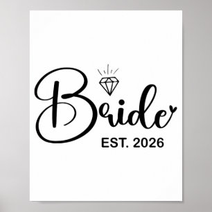 Affiche Mariée Prév. 2026 Fiancée Mme Épouse Enterrement d
