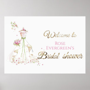 Affiche Mariée Rouge de la Mariée à Être en Fleur
