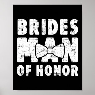 Affiche Mariées Homme D'Honneur Mariage Tee Bachelor Bache
