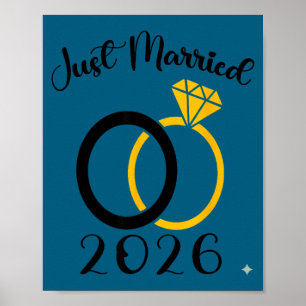 Affiche Mariés 2026 alliance mariage lune de miel assortie
