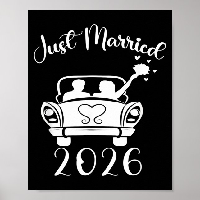 Affiche Mariés Bagues de mariage assorties Couple 2026 (Devant)