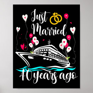 Affiche Mariés depuis 40 ans Croisière pour les 40 ans de 