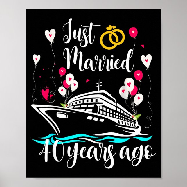Affiche Mariés depuis 40 ans Croisière pour les 40 ans de  (Devant)
