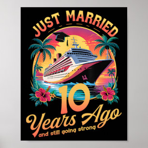 Affiche Mariés il y a 10 ans Couple romantique assorti