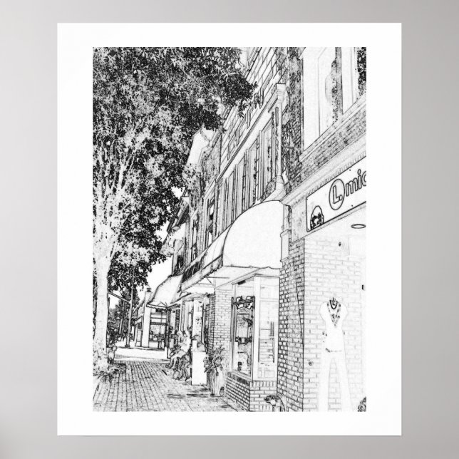 Affiche Marietta Boutiques Carrés Ville Carré Petite ville (Devant)