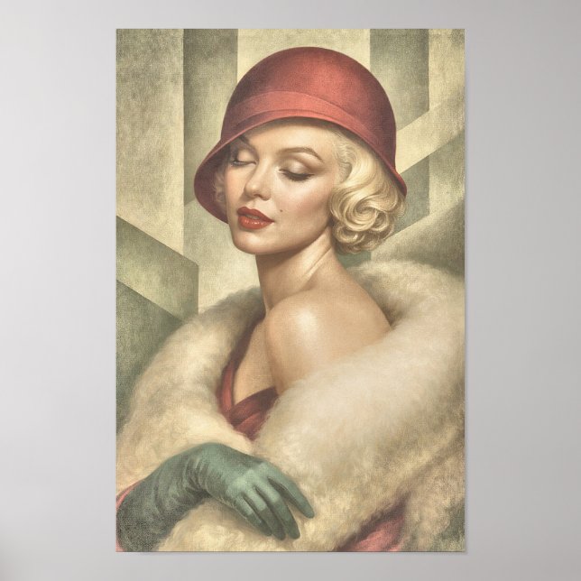 Affiche Marilyn in Art Deco (Devant)