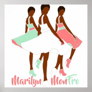 Affiche Marilyn MonFRO AFRoCA Africaine Femme noire