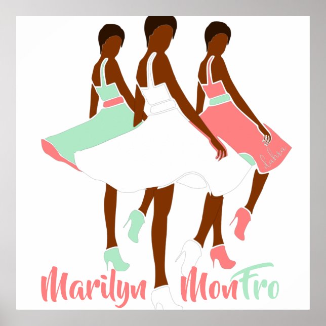 Affiche Marilyn MonFRO AFRoCA Africaine Femme noire (Devant)