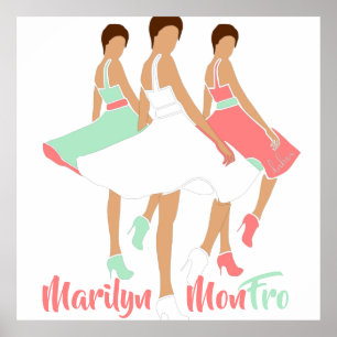 Affiche Marilyn MonFRO AFRoCA Africaine Femme noire