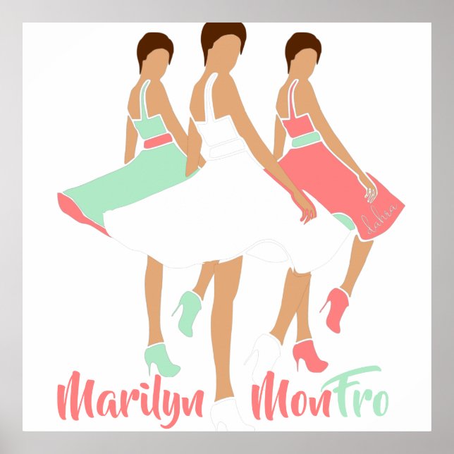 Affiche Marilyn MonFRO AFRoCA Africaine Femme noire (Devant)