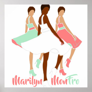 Affiche Marilyn MonFRO AFRoCA Africaine Femme noire