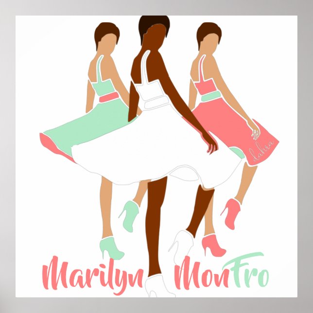Affiche Marilyn MonFRO AFRoCA Africaine Femme noire (Devant)