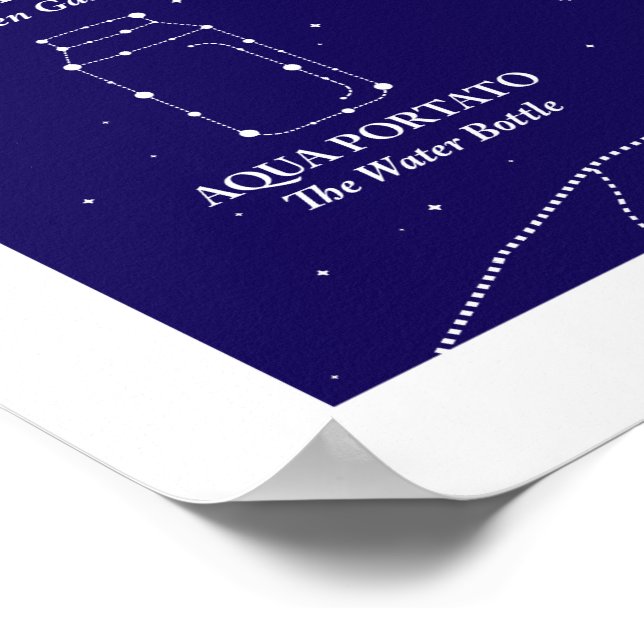 Affiche Marin County Night Sky Bleu 40x50 cm (Coin)