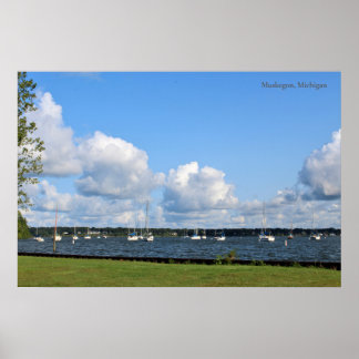 Affiche Marina à Muskegon, Michigan