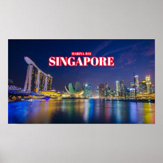 Affiche Marina Bay At Night 2 - Singapour