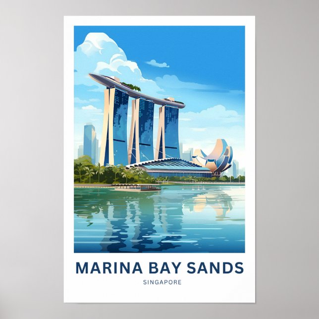 Affiche Marina Bay Sands Singapour Imprimer (Devant)