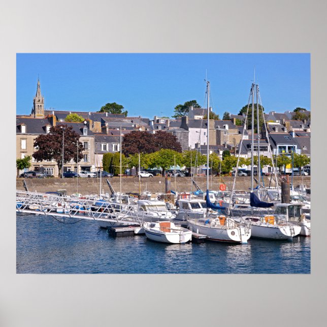 Affiche Marina de Douarnenez en France Carte postale de va (Devant)