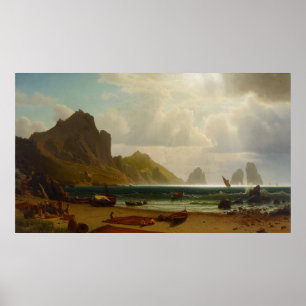 Affiche Marina Piccola, Capri par Albert Bierstadt