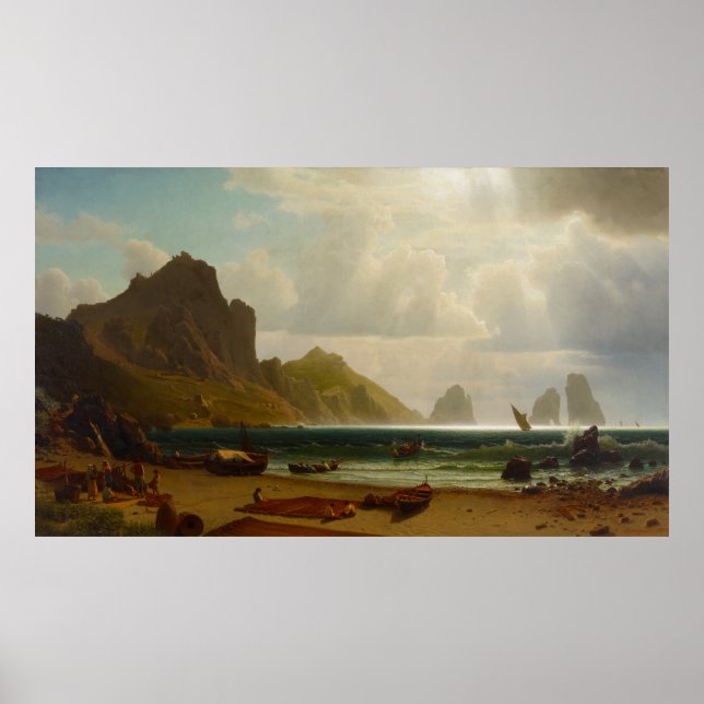 Affiche Marina Piccola, Capri par Albert Bierstadt (Devant)