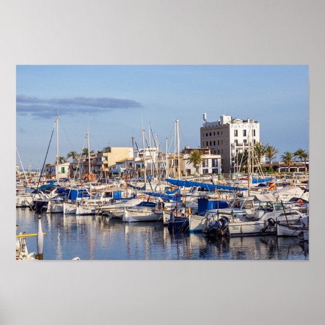 Affiche Marina Portixol à la tombée de la nuit - Palma de  (Devant)