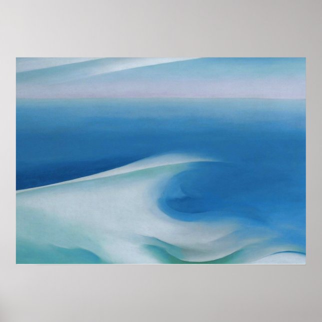 Affiche Marine à vague bleue par Georgia O'Keeffe (Devant)