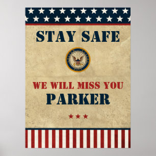 Affiche Marine américaine   Emblème de la marine   Farewel