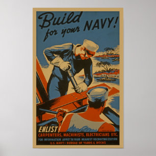 Affiche Marine - Constructeurs