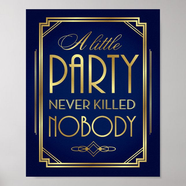 Affiche Marine Gold Art Deco Un PETIT PARTI (Devant)