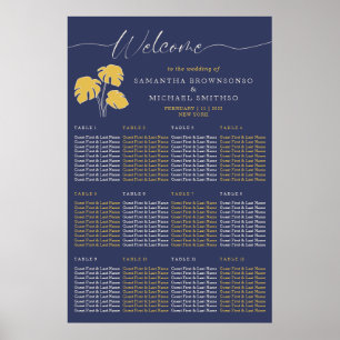 Affiche Marine Palm Tropical Botanical Welcome Mariage