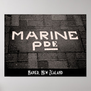 Affiche Marine Parade, Napier, Nouvelle-Zélande