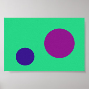 Affiche Marine violette verte