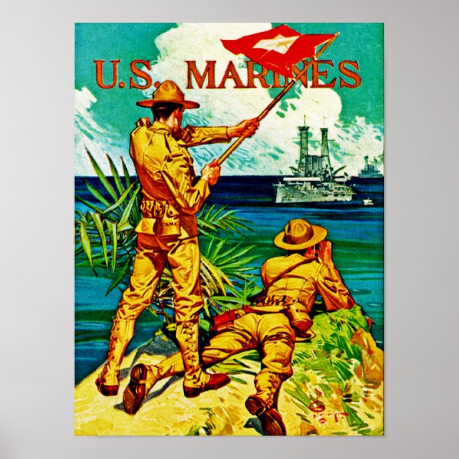 Affiche Marines américains ~ Signal Flag (Devant)
